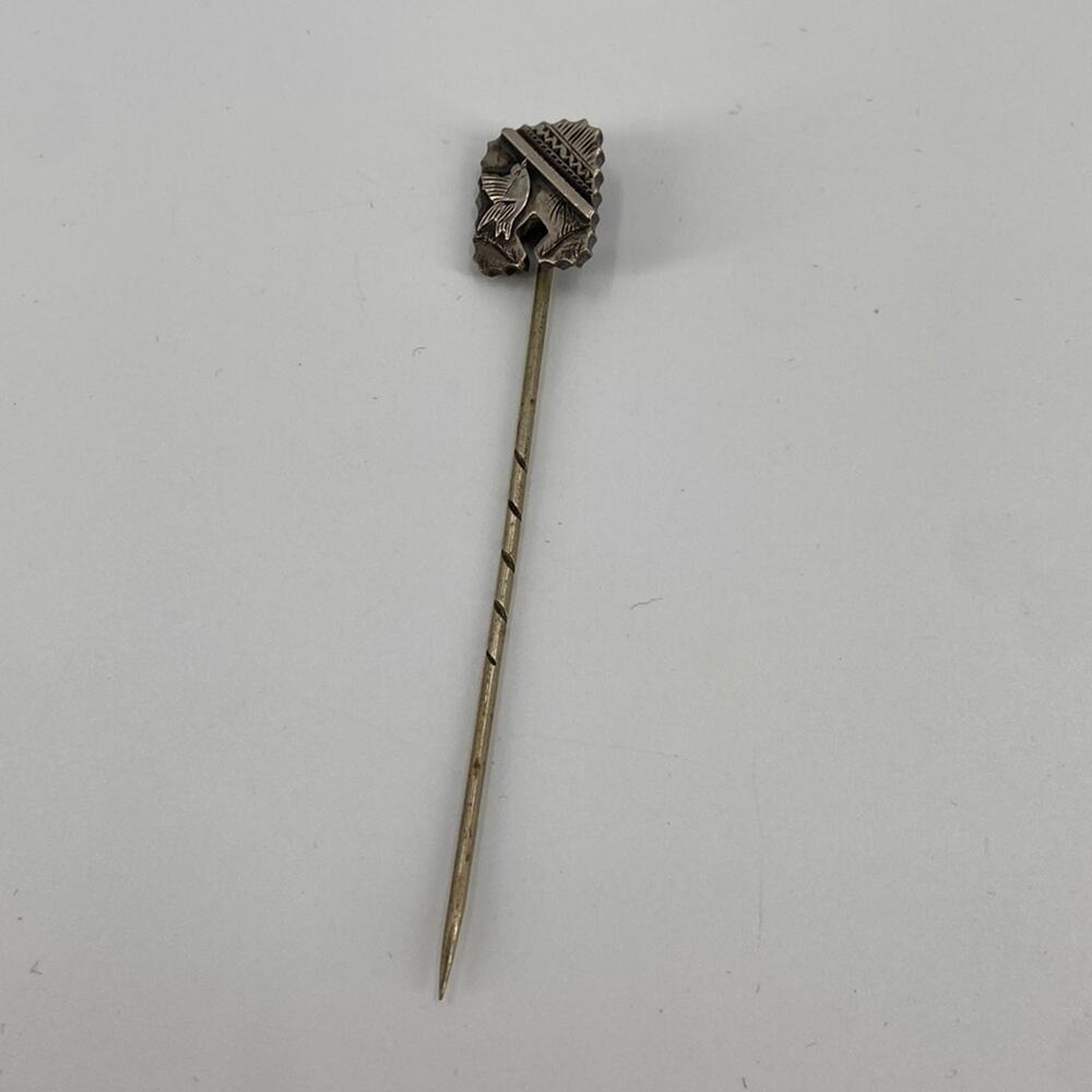 Sterling silver bird lapel pin